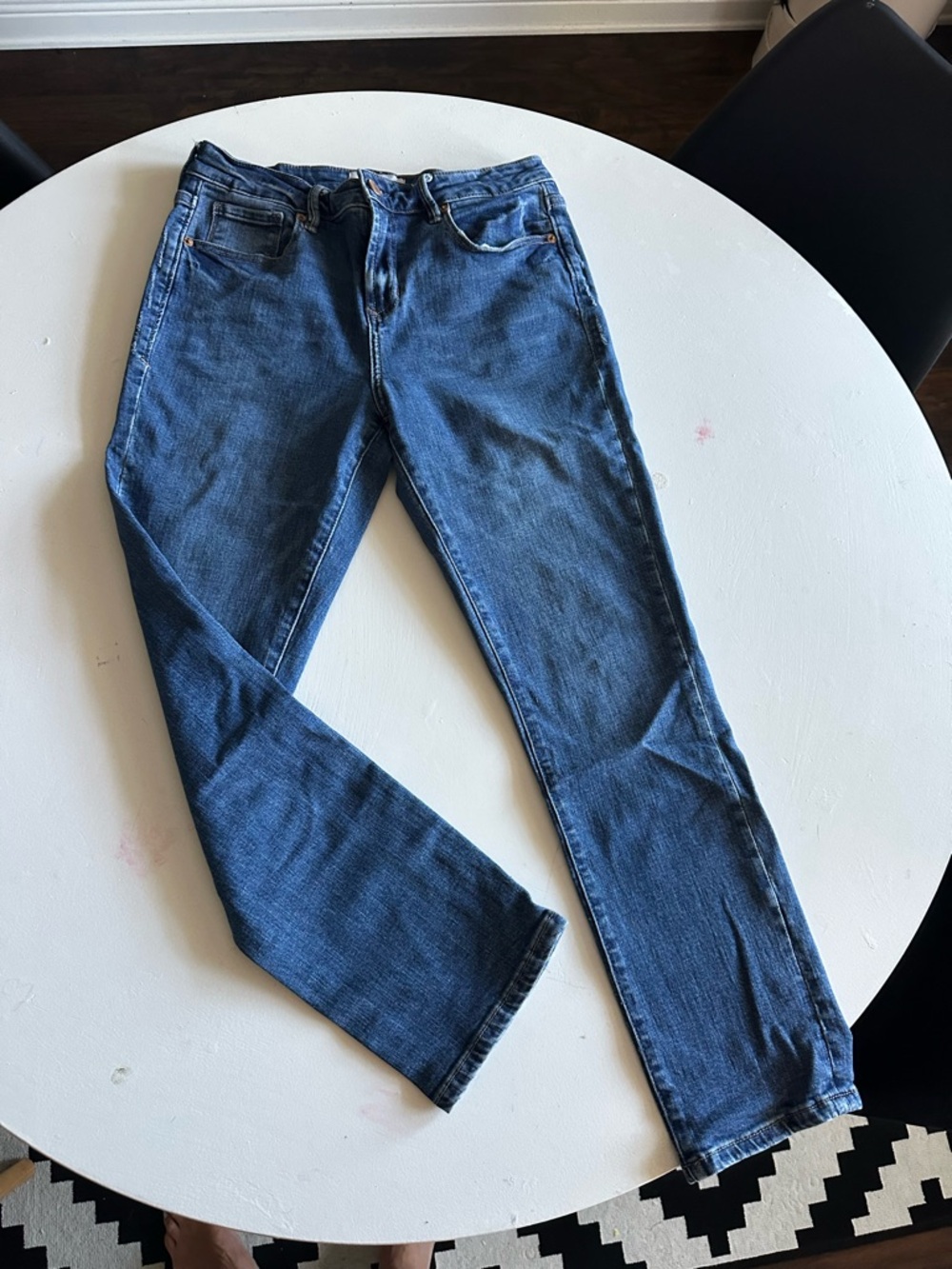 Dear John Women's Straight Leg Jeans - Dark Blue Wash